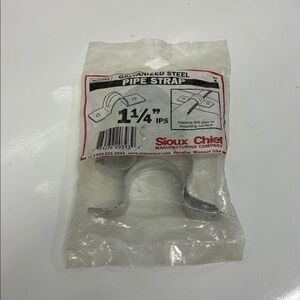 Sioux Chief Item# 502-5PK2 Galvanized Steel Pipe Strap, 1 1/4” IPS, Qty:4